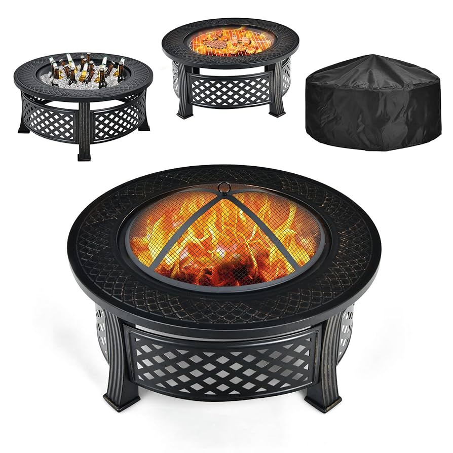 Amazon.com : Giantex 3 in 1 Fire Pit, 32